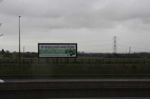 Hedgehog Easy Air Wedge Motorway Branding, Bricket Wood M1 M25 junction